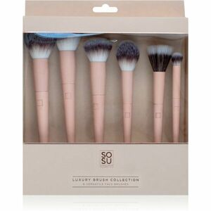 SOSU Cosmetics Luxury Brush Face Collection ecset szett az arcra 6 db kép