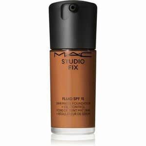 MAC Cosmetics Studio Fix Fluid SPF 15 24HR Matte Foundation + Oil Control mattító alapozó SPF 15 árnyalat NW43 30 ml kép