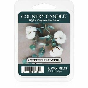 Country Candle Cotton Flowers illatos viasz aromalámpába 64 g kép