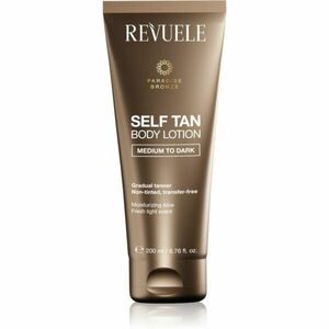 Revuele Paradise Bronze Self Tan Body Lotion önbarnító tej a fokozatos barnulásért árnyalat Medium To Dark 200 ml kép