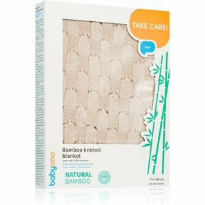 BabyOno Take Care Bamboo Knitted Blanket pléd Beige 75x100 cm kép