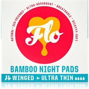 FLO Bamboo Night Pads egészségügyi betétek éjszakára 14 db kép