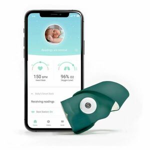 Owlet Smart Sock 3 0-18m okoszokni Deep Sea Green 2x1 pár kép