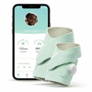 Owlet Smart Sock Plus 0-5y okoszokni Mint 3x1 pár kép