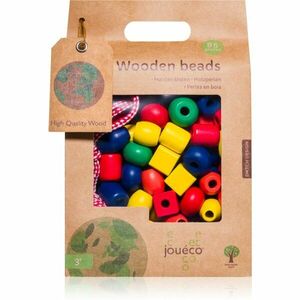 Jouéco Wooden Beads interaktív játék fából készült 36 m+ 85 db kép