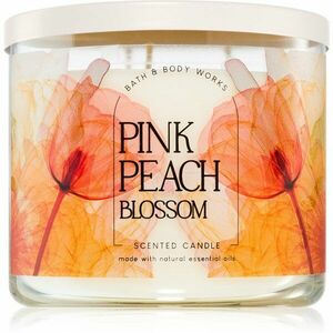 Bath & Body Works Pink Peach Blossom illatgyertya 411 g kép