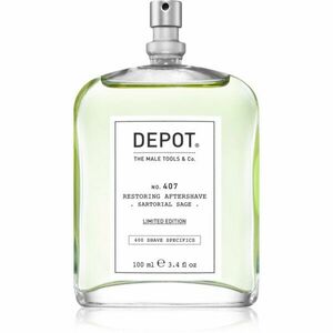 Depot No. 407 Restoring Aftershave frissítő borotválkozás utáni víz Sartorial Sage 100 ml kép