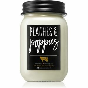 Milkhouse Candle Co. Farmhouse Peaches & Poppies illatgyertya Mason Jar 368 g kép