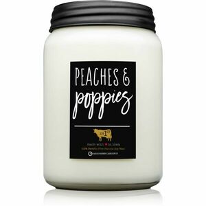 Milkhouse Candle Co. Farmhouse Peaches & Poppies illatgyertya Mason Jar 737 g kép