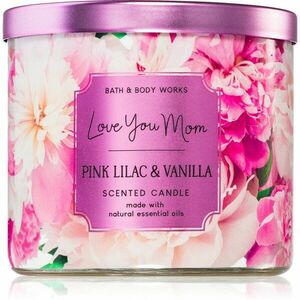 Bath & Body Works Pink Llilac & Vanilla illatgyertya 411 g kép