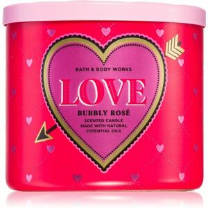 Bath & Body Works Bubbly Rosé - Love illatgyertya 411 g kép