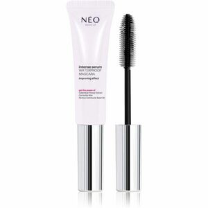 NEO MAKE UP Intense Serum Waterproof Mascara vízálló szempillaspirál a dús és szétválasztott pillákért árnyalat Black 9 ml kép