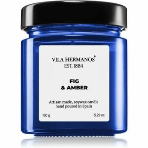 Vila Hermanos Apothecary Cobalt Blue Fig & Amber illatgyertya 150 g kép