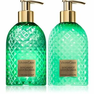 Vivian Gray Gemstone Bergamot & Lemongras ajándékszett kézre 2x300 ml kép