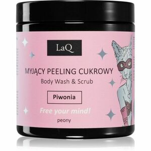 LaQ Kitten Peony tisztító peeling testre 220 g kép