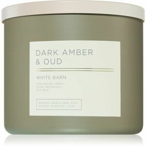 Bath & Body Works Dark Amber & Oud illatgyertya 411 g kép