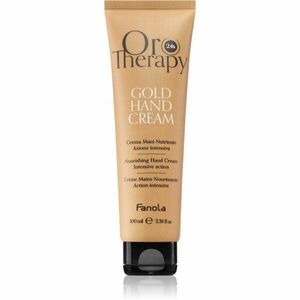 Fanola Oro Therapy Gold Hand Cream hidratáló és tápláló krém 24 karátos arannyal 100 ml kép