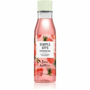 Oriflame Love Nature Simple Joys felfrissítő tusfürdő gél eper illattal Organic Strawberry 250 ml kép