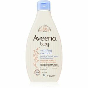 Aveeno Baby Calming Comfort mosó gél a jó alváshoz a gyermek bőrre 250 ml kép