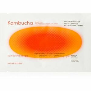 NATURE REPUBLIC Kombucha Black Tea The First Essence Mask Sheet bőrvilágosító hidratáló maszk az érzékeny száraz bőrre 25 ml kép