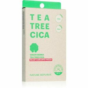 NATURE REPUBLIC Green Derma Tea Tree Cica Relief Care Spot Patch tisztító bőrtapasz pattanások ellen 60 db kép