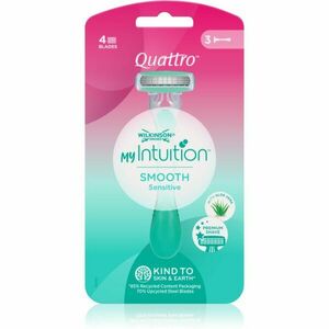 Wilkinson Sword Quattro for Women My Intuition Smooth eldobható borotvák Aloe and Vitamin E 3 db kép