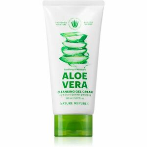 NATURE REPUBLIC Soothing & Moisture Aloe Vera Cleansing Gel Cream hidratáló tisztító krém nyugtató hatással 150 ml kép