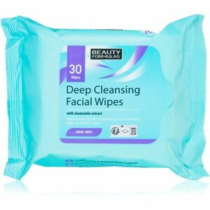 Beauty Formulas Clear Skin Deep Cleansing nedves tisztító törlőkendők zsíros és problémás bőrre 30 db kép