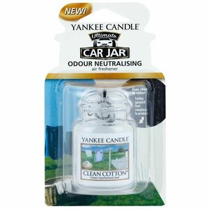 Yankee Candle Clean Cotton illat autóba felakasztható autóillatosító 1 db kép