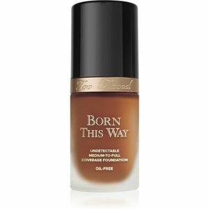 Too Faced Born This Way Flawless Coverage Natural Finish Foundation fedő hatású alapozó természetes hatásért árnyalat Spiced Rum 30 ml kép