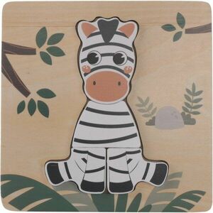 Zopa Wooden Puzzle Small kirakó fából készült Zebra 1 db kép