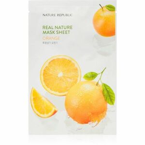 NATURE REPUBLIC Real Nature Orange Mask Sheet hidratáló gézmaszk az élénk bőrért 23 ml kép