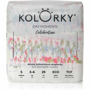 Kolorky DAY Moments Celebration eldobható ÖKO pelenkák Size S 3-6 kg 29 db kép