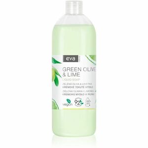 Eva Natura Green olive & Lime krémes folyékony szappan kézre utántöltő 1000 ml kép