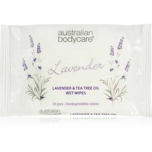 Australian Bodycare Tea Tree Oil & Lavender nedves törlőkendők arcra és testre 24 db kép