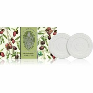 La Florentina Olive Flowers Sculpted Soap természetes szilárd szappan Olive Leaf Extract 2x115 g kép