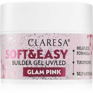 Claresa Soft&Easy Builder Gel alaplakk körmökre árnyalat Glam Pink 45 g kép