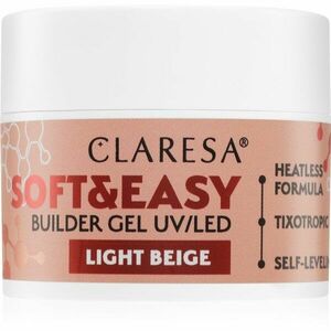 Claresa Soft&Easy Builder Gel alaplakk körmökre árnyalat Light Beige 12 g kép