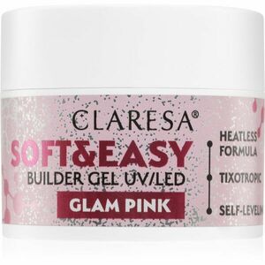 Claresa Soft&Easy Builder Gel alaplakk körmökre árnyalat Glam Pink 12 g kép