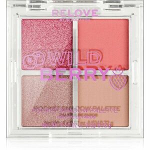 Revolution Relove Pocket Palette szemhéjfesték paletta árnyalat Wild Berry 4x0.72 g kép