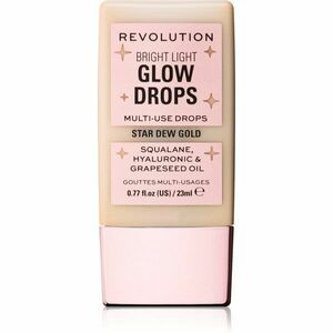 Makeup Revolution Bright Light Glow Drops folyékony bőrélénkítő árnyalat Golden Star Dew 23 ml kép