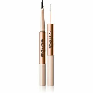 Makeup Revolution Fluffy Brow Filter Duo Kétoldalú szemöldök ceruza a formáért és a fixálásért árnyalat Ash Brown 0.12 g kép