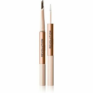 Makeup Revolution Fluffy Brow Filter Duo Kétoldalú szemöldök ceruza a formáért és a fixálásért árnyalat Blonde 0.12 g kép