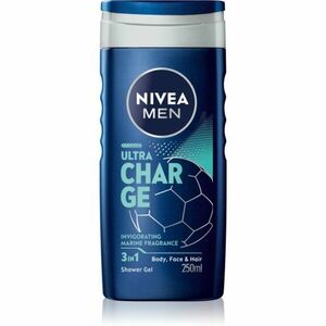 NIVEA MEN Ultra Charge energizáló tusfürdő gél 3 az 1-ben 250 ml kép