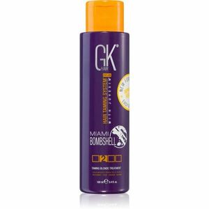 GK Hair Miami Bombshell Taming Blonde Treatment keratinos maszk a szőke és melírozott hajra 100 ml kép