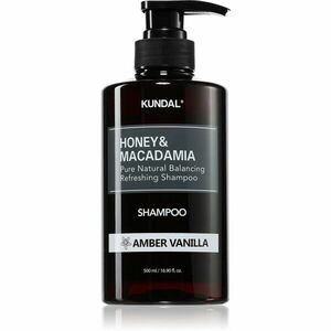 KUNDAL Honey & Macadamia Amber Vanilla természetes sampon száraz és sérült hajra 500 ml kép