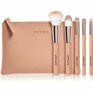 Notino Glamour Collection Travel Brush Set with Pouch Utazó ecsetkészlet táskával kép