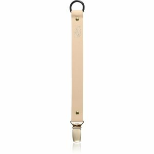 Bjällra of Sweden Pacifier Clip cumitartó csipesz Beige Faux Leather 1 db kép