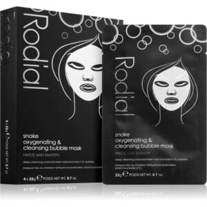 Rodial Snake Oxygenating & Cleansing Bubble Sheet Masks antioxidáns fátyolmaszk 4 db kép