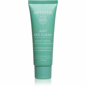 Apivita Just Bee Clear Blemish Control Moisturizer hidratáló arckrém niacinamiddal 40 ml kép